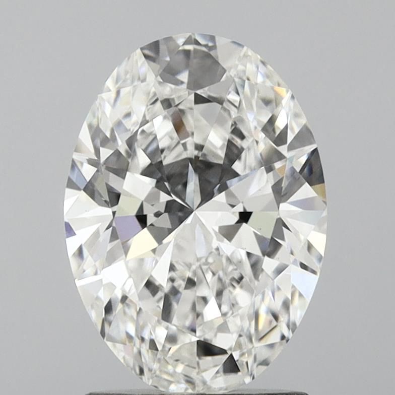 1.7 Carat Oval Lab Diamond with  Cut Diamond in 14KT  view 1
