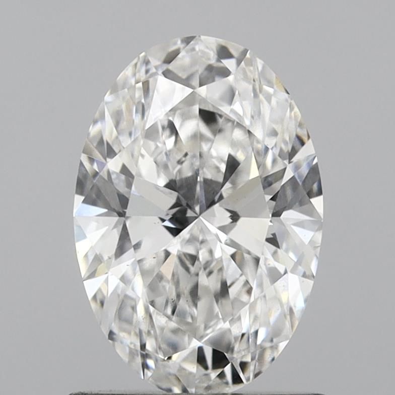 1.02 Carat Oval Lab Diamond with  Cut Diamond in 14KT  view 1

