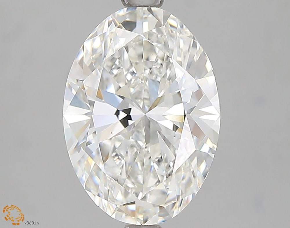 3.01 Carat Oval Lab Diamond with  Cut Diamond in 14KT  view 1
