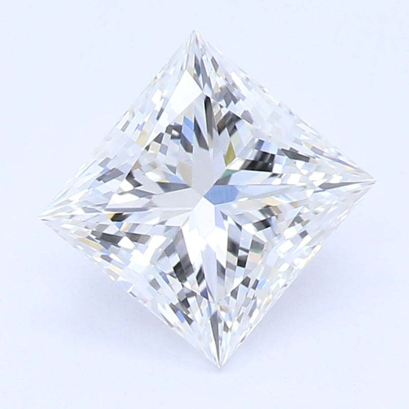 1.01 Carat Princess Lab Diamond with  Cut Diamond in 14KT  view 1
