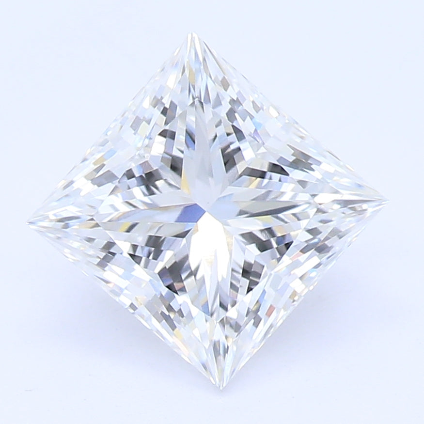 1.4 Carat Princess Lab Diamond with  Cut Diamond in 14KT  view 1
