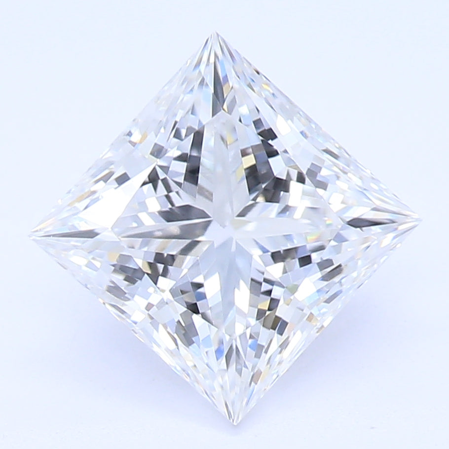 1.64 Carat Princess Lab Diamond with  Cut Diamond in 14KT  view 1
