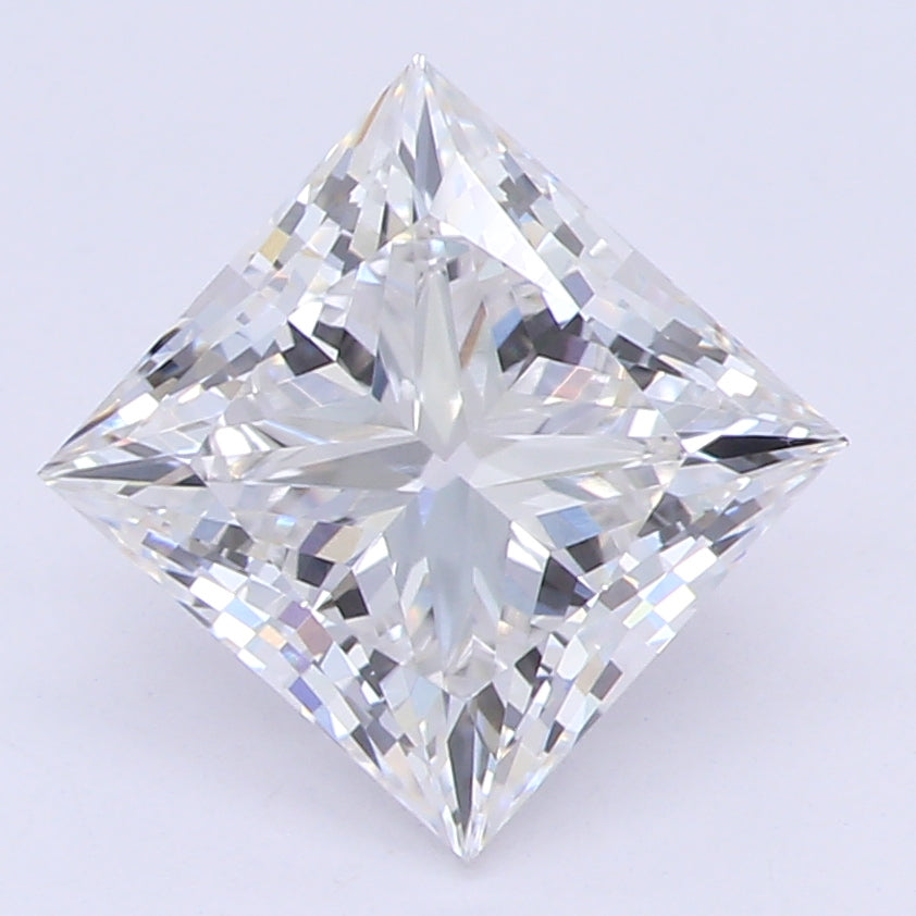 1.41 Carat Princess Lab Diamond with  Cut Diamond in 14KT  view 1
