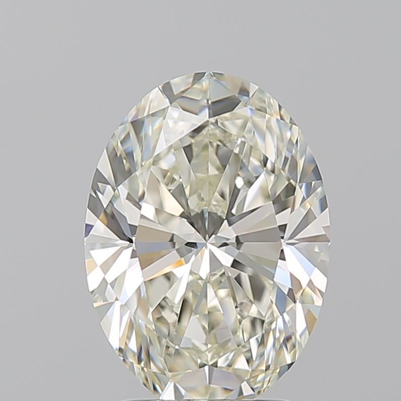 2.21 Carat Oval Natural Diamond with  Cut Diamond in 14KT  view 1
