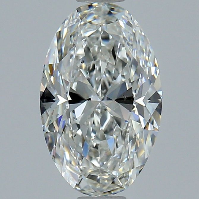 1.74 Carat Oval Natural Diamond with  Cut Diamond in 14KT  view 1
