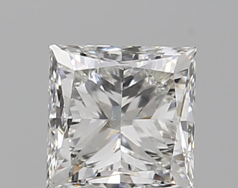 0.52 Carat Princess Natural Diamond with  Cut Diamond in 14KT  view 1
