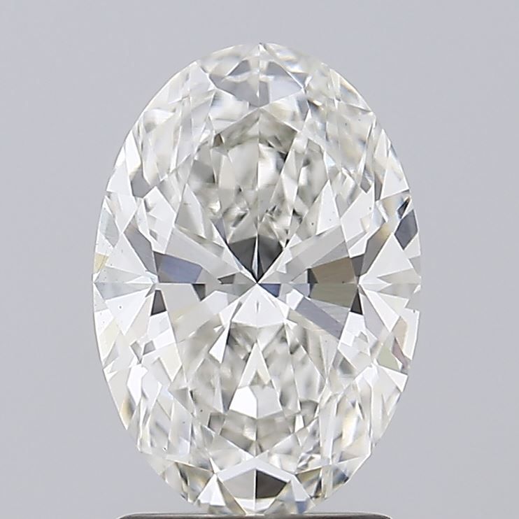 1.78 Carat Oval Lab Diamond with  Cut Diamond in 14KT  view 1
