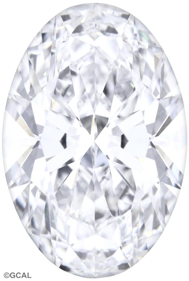 2.57 Carat Oval Lab Diamond with  Cut Diamond in 14KT  view 1
