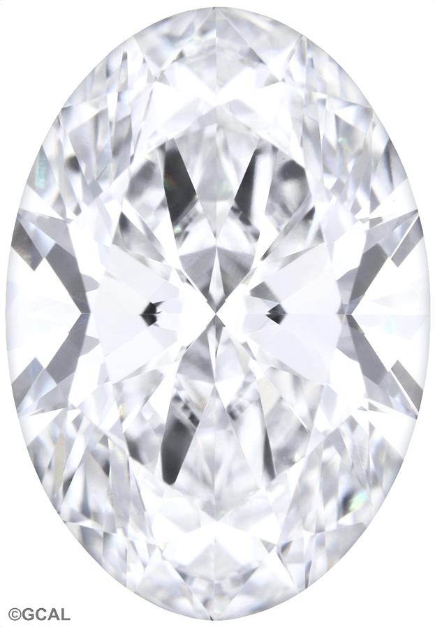 2.52 Carat Oval Lab Diamond with  Cut Diamond in 14KT  view 1
