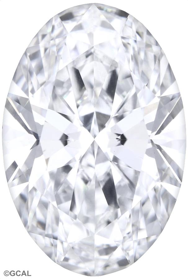 1.35 Carat Oval Lab Diamond with  Cut Diamond in 14KT  view 1
