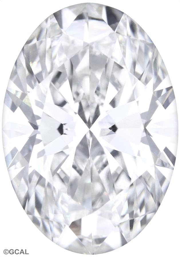 3.05 Carat Oval Lab Diamond with  Cut Diamond in 14KT  view 1
