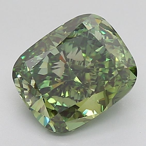 3.05 Carat Cushion Lab Diamond with  Cut Diamond in 14KT  view 1
