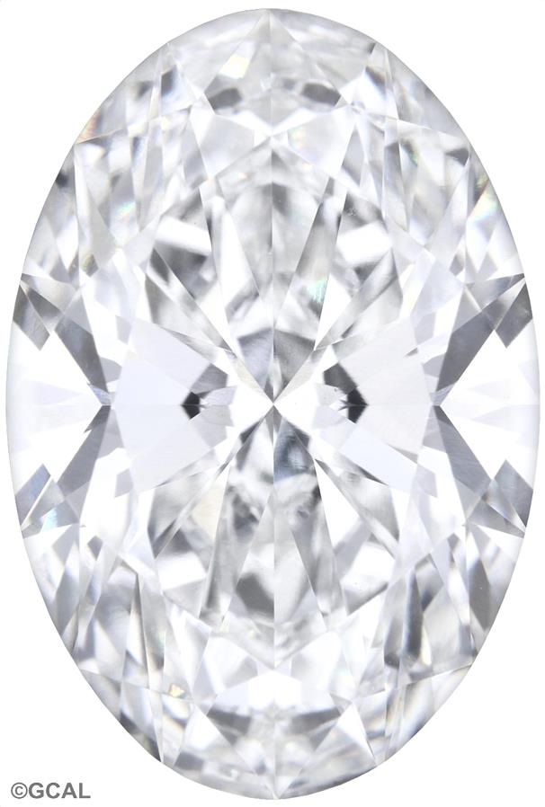 3.01 Carat Oval Lab Diamond with  Cut Diamond in 14KT  view 1
