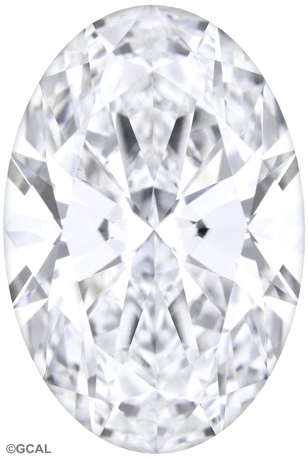 3.76 Carat Oval Lab Diamond with  Cut Diamond in 14KT  view 1
