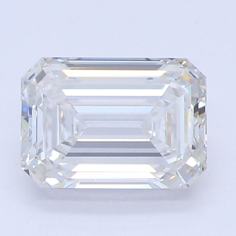 1.06 Carat Emerald Lab Diamond with  Cut Diamond in 14KT  view 1
