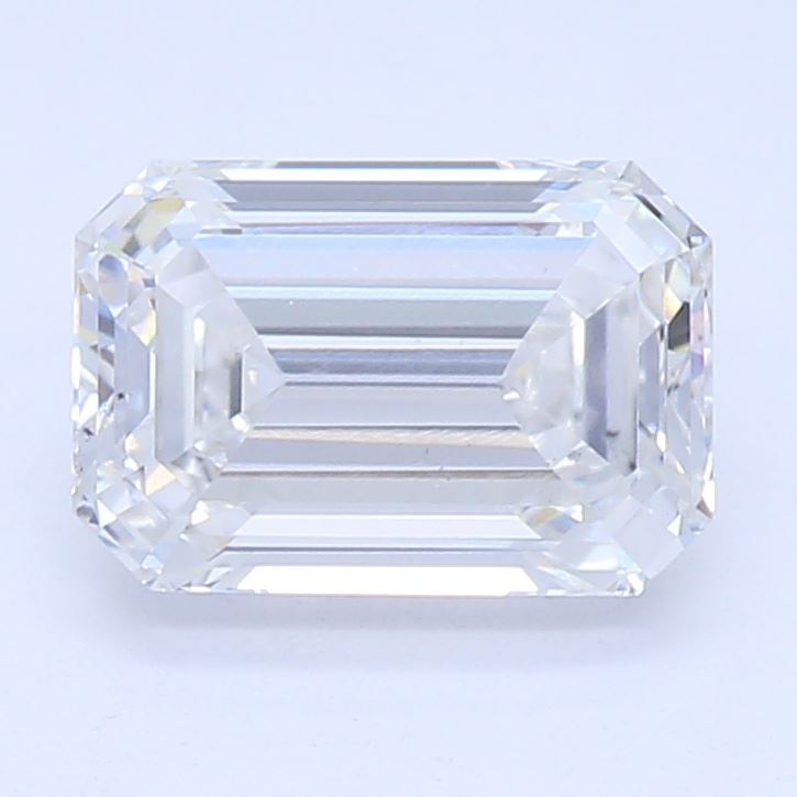 0.9 Carat Emerald Lab Diamond with  Cut Diamond in 14KT  view 1
