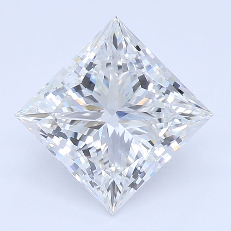 1.01 Carat Princess Lab Diamond with  Cut Diamond in 14KT  view 1

