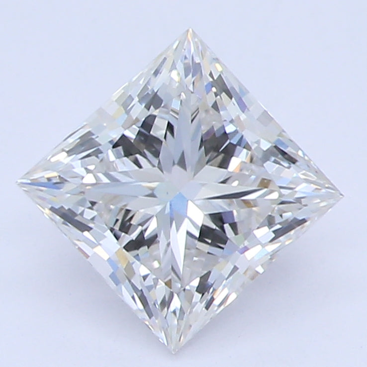 1.0 Carat Princess Lab Diamond with  Cut Diamond in 14KT  view 1
