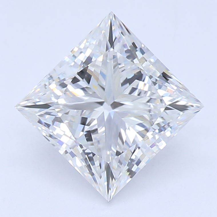 1.01 Carat Princess Lab Diamond with  Cut Diamond in 14KT  view 1
