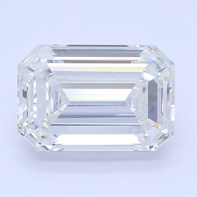 1.0 Carat Emerald Lab Diamond with  Cut Diamond in 14KT  view 1
