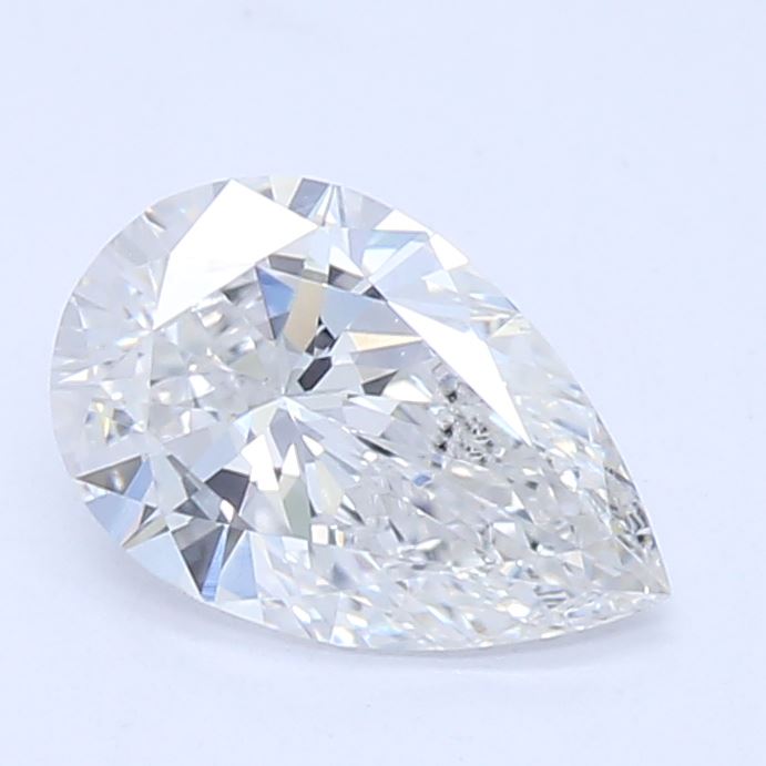 0.5 Carat Pear Lab Diamond with  Cut Diamond in 14KT  view 1
