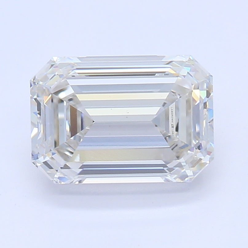 1.0 Carat Emerald Lab Diamond with  Cut Diamond in 14KT  view 1
