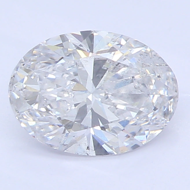 0.62 Carat Oval Lab Diamond with  Cut Diamond in 14KT  view 1
