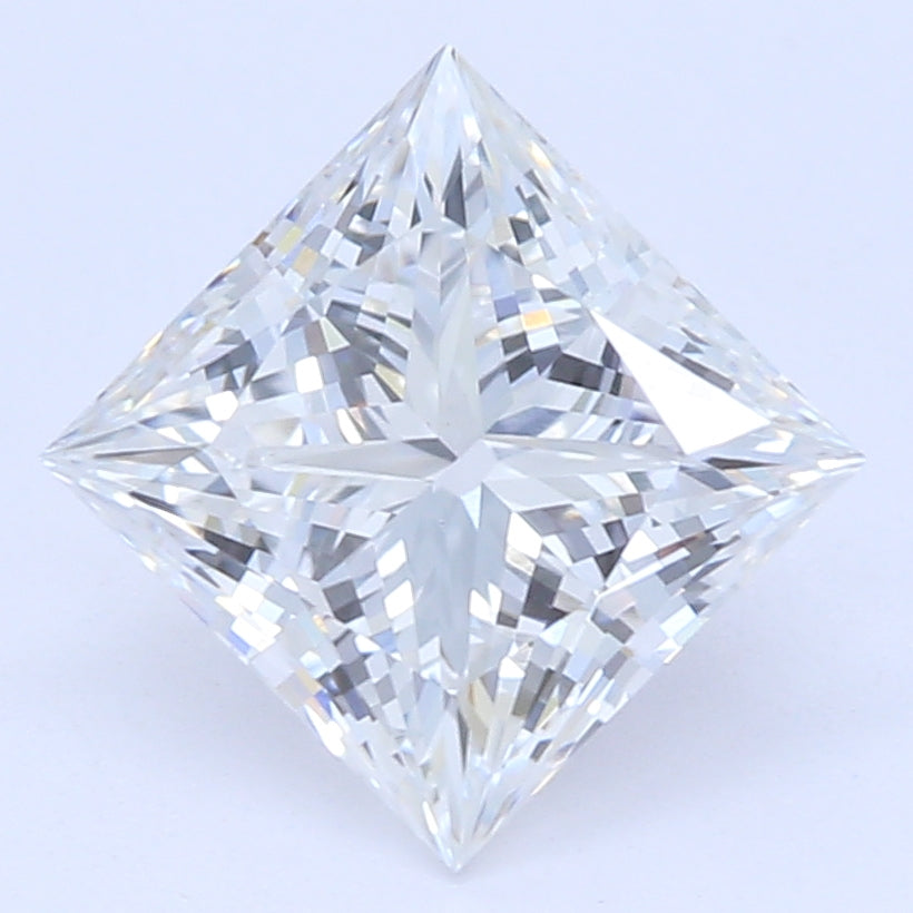1.03 Carat Princess Lab Diamond with  Cut Diamond in 14KT  view 1
