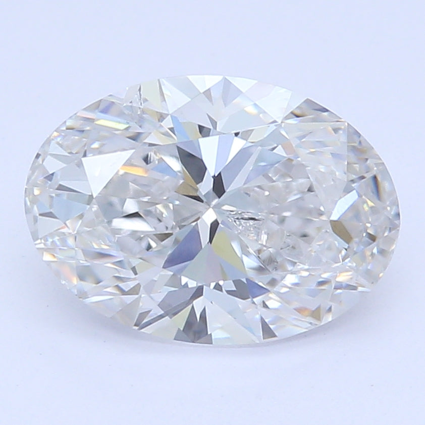 1.03 Carat Oval Lab Diamond with  Cut Diamond in 14KT  view 1
