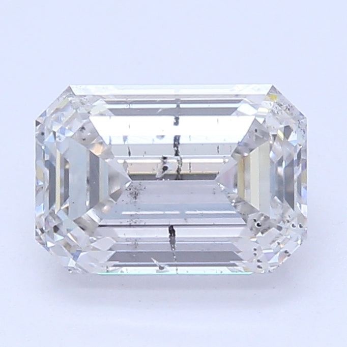 0.62 Carat Emerald Lab Diamond with  Cut Diamond in 14KT  view 1
