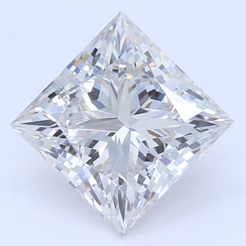1.02 Carat Princess Lab Diamond with  Cut Diamond in 14KT  view 1
