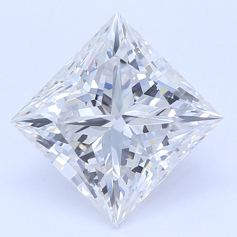 1.03 Carat Princess Lab Diamond with  Cut Diamond in 14KT  view 1
