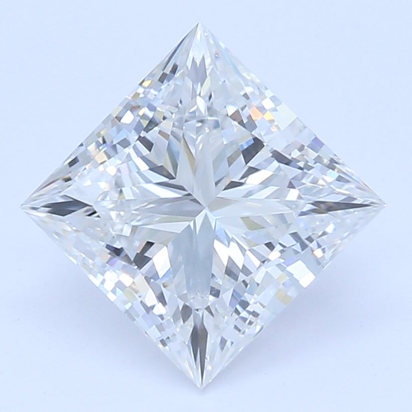1.06 Carat Princess Lab Diamond with  Cut Diamond in 14KT  view 1

