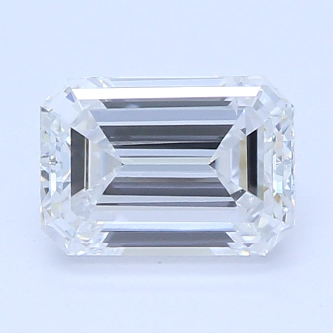 0.5 Carat Emerald Lab Diamond with  Cut Diamond in 14KT  view 1
