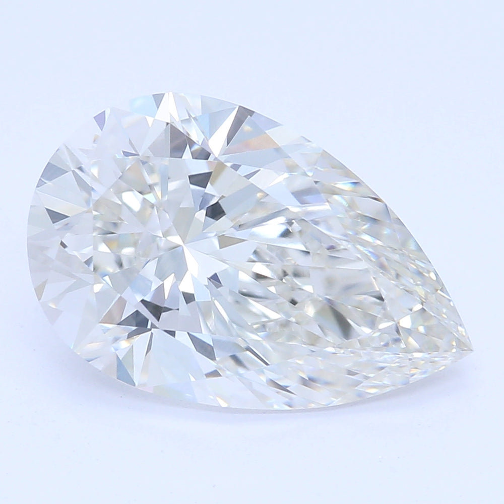 2.03 Carat Pear Lab Diamond with  Cut Diamond in 14KT  view 1
