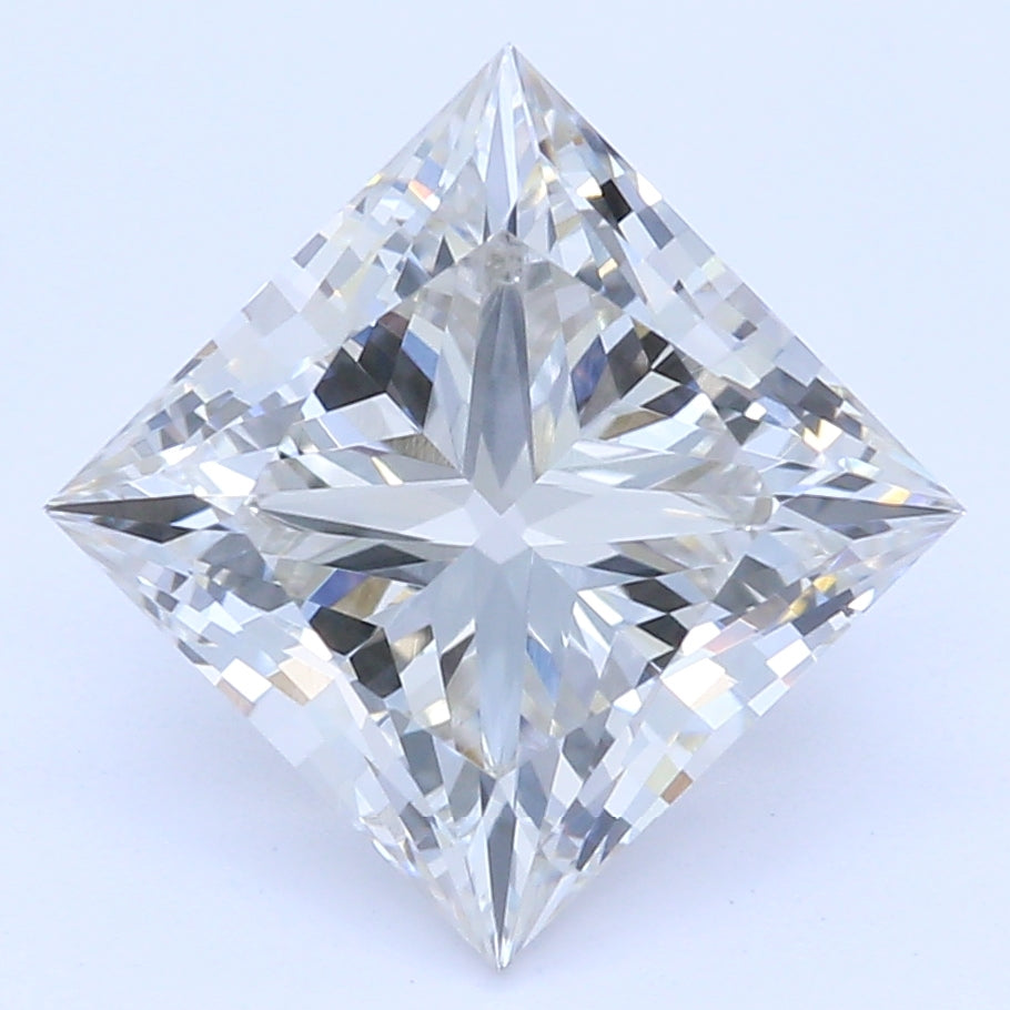 1.62 Carat Princess Lab Diamond with  Cut Diamond in 14KT  view 1
