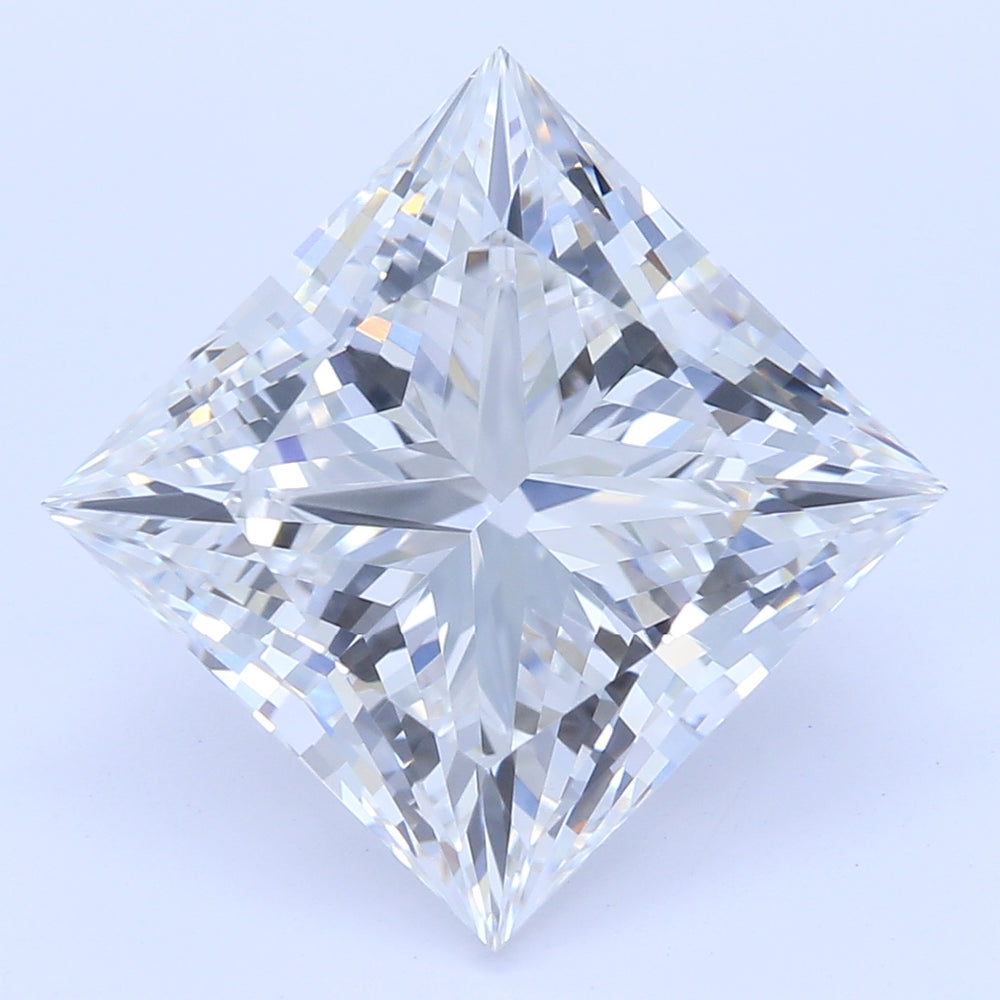 3.1 Carat Princess Lab Diamond with  Cut Diamond in 14KT  view 1
