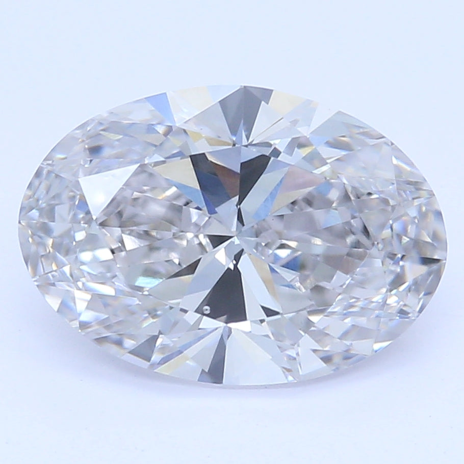 1.3 Carat Oval Lab Diamond with  Cut Diamond in 14KT  view 1
