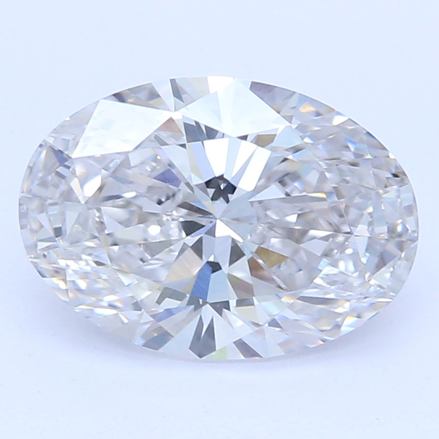 1.12 Carat Oval Lab Diamond with  Cut Diamond in 14KT  view 1
