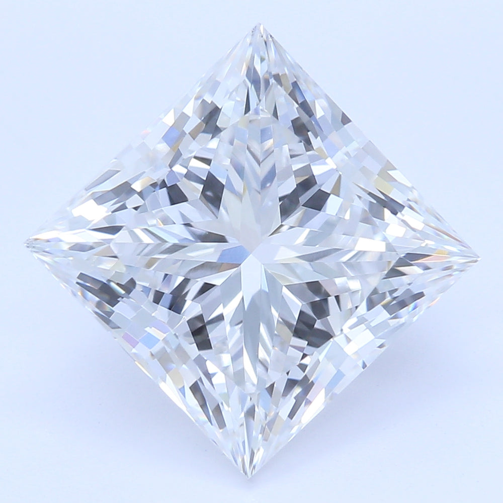 3.08 Carat Princess Lab Diamond with  Cut Diamond in 14KT  view 1

