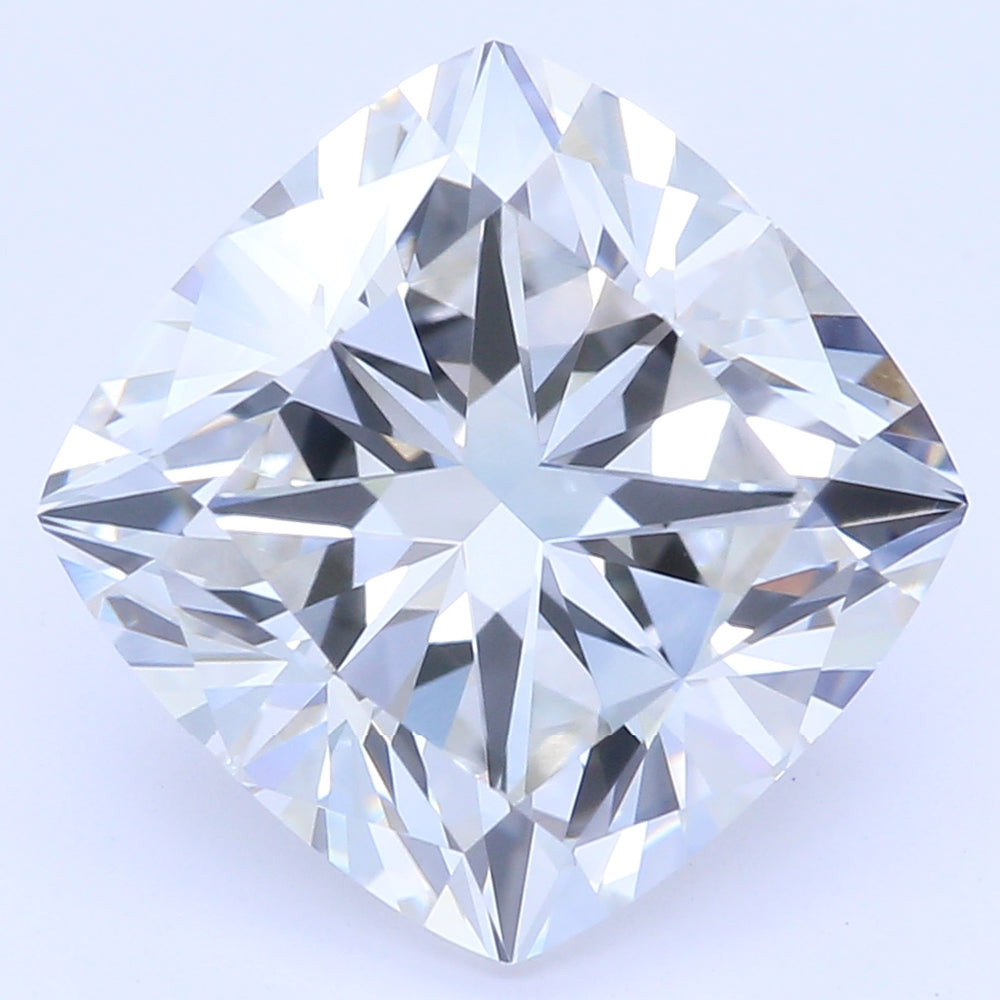 3.01 Carat Cushion Lab Diamond with  Cut Diamond in 14KT  view 1
