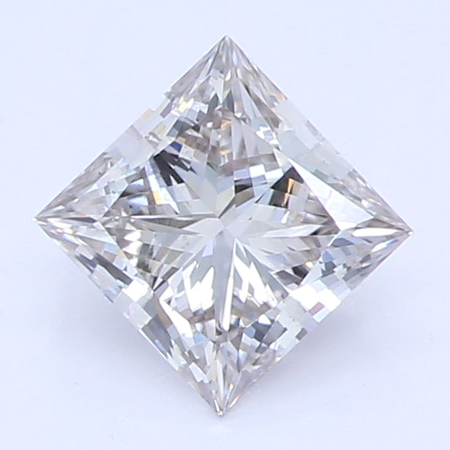 0.52 Carat Princess Lab Diamond with  Cut Diamond in 14KT  view 1
