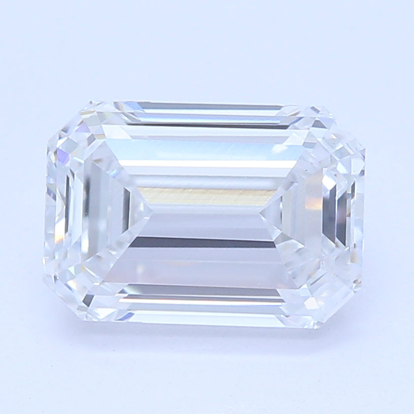 1.06 Carat Emerald Lab Diamond with  Cut Diamond in 14KT  view 1
