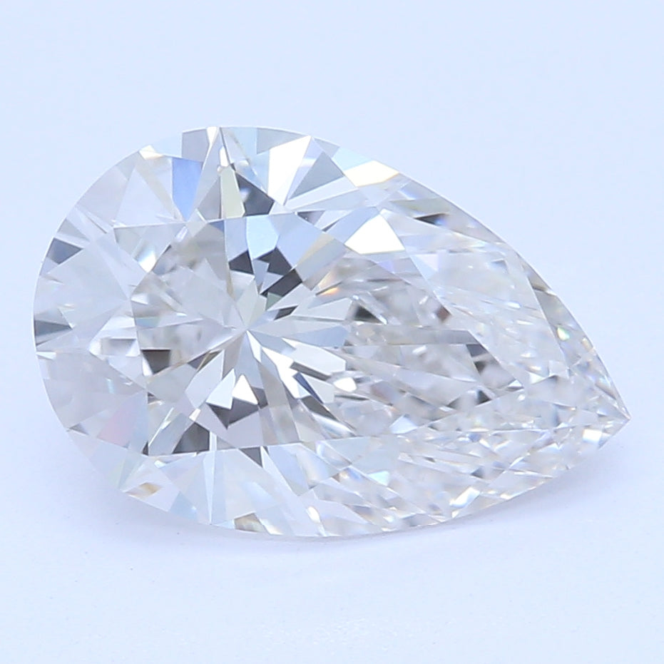 1.13 Carat Pear Lab Diamond with  Cut Diamond in 14KT  view 1
