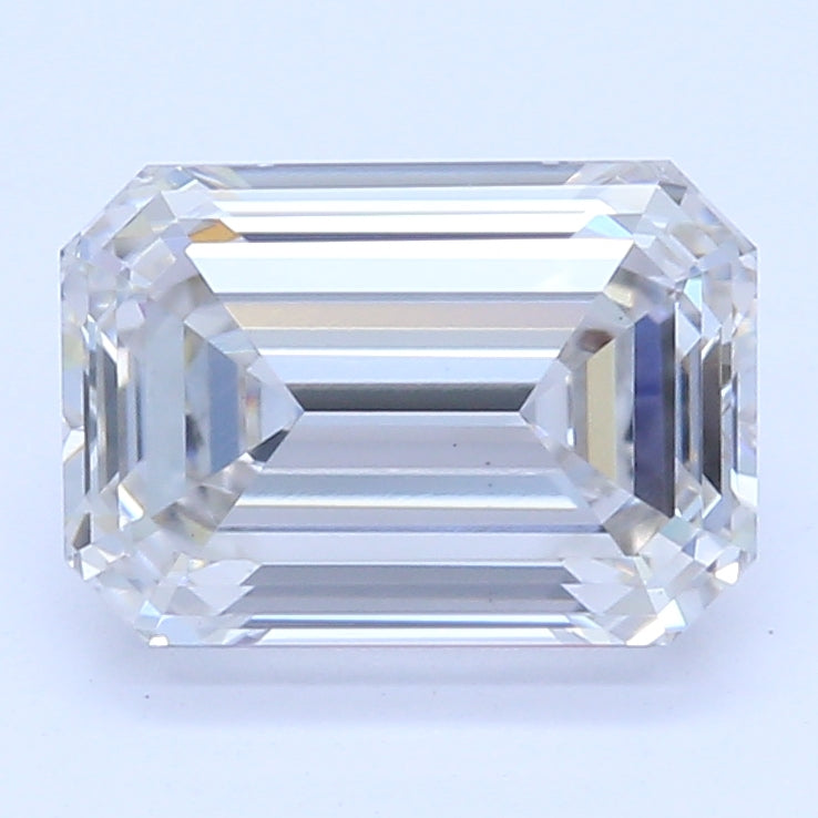 1.0 Carat Emerald Lab Diamond with  Cut Diamond in 14KT  view 1
