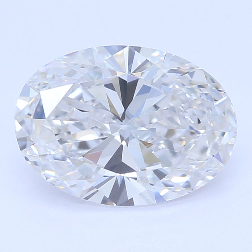1.03 Carat Oval Lab Diamond with  Cut Diamond in 14KT  view 1
