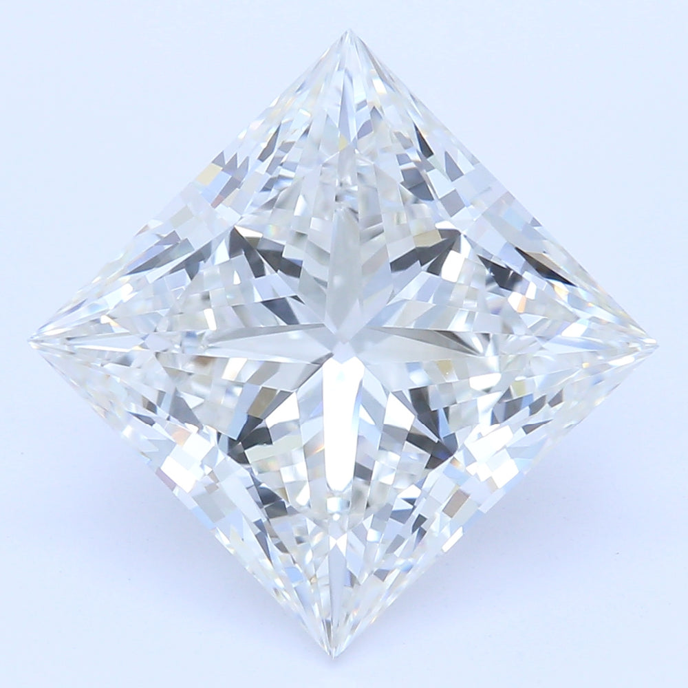 3.24 Carat Princess Lab Diamond with  Cut Diamond in 14KT  view 1
