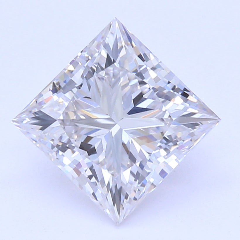 1.0 Carat Princess Lab Diamond with  Cut Diamond in 14KT  view 1
