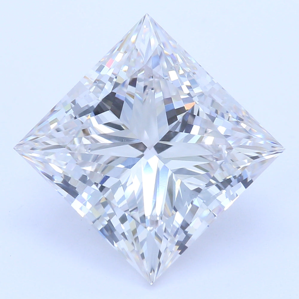 3.15 Carat Princess Lab Diamond with  Cut Diamond in 14KT  view 1

