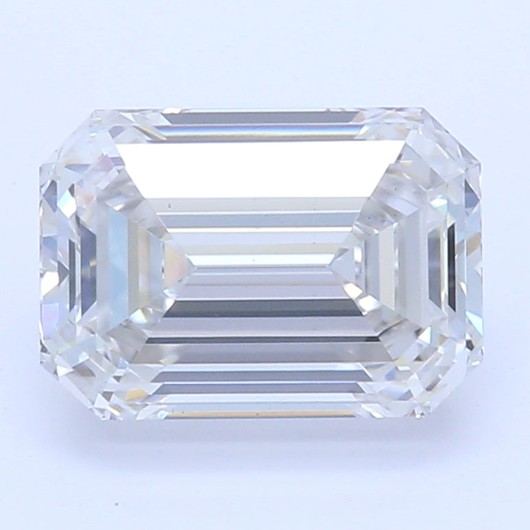1.05 Carat Emerald Lab Diamond with  Cut Diamond in 14KT  view 1
